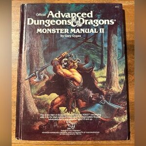 Official Advanced Dungeons and Dragons Monster Manual ll Vintage Game Book 1983